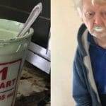 Beve mezzo barattolo di pittura scambiandolo per yogurt