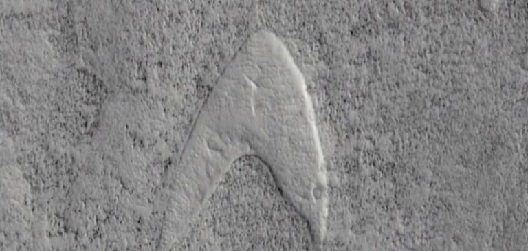 Il simbolo di Star Trek su Marte, incredibile scoperta