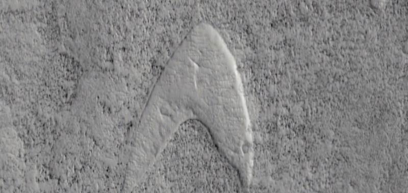 Il simbolo di Star Trek su Marte incredibile scoperta