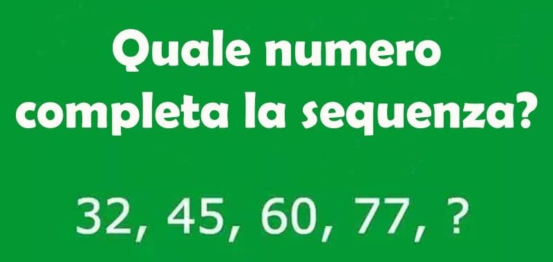 Completa la sequenza test davvero complicato