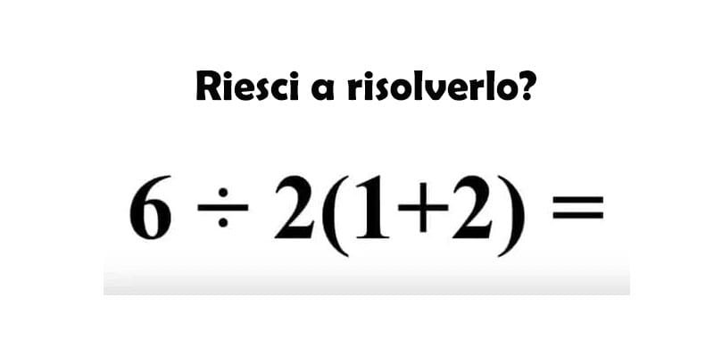 Risolvi questo facile quiz matematico