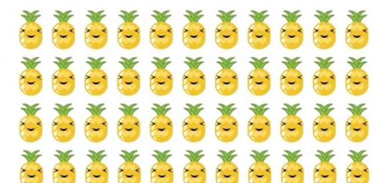 Test visivo: Trova l’ananas diverso