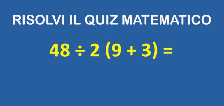 Test: Prova a risolvere il quiz matematico