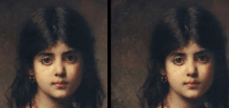 Test visivo Trova le differenze in questi ritratti