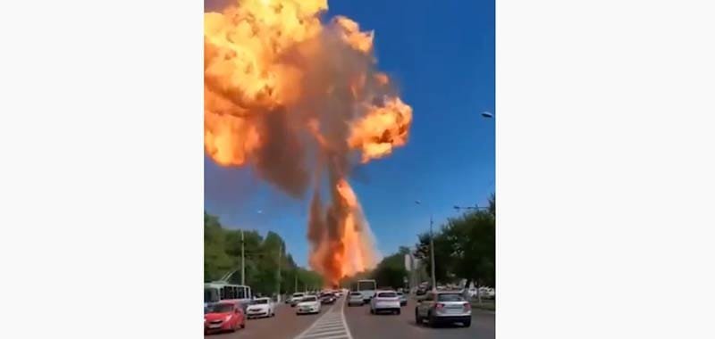 Diventa virale il video dell'esplosione di una stazione di servizio