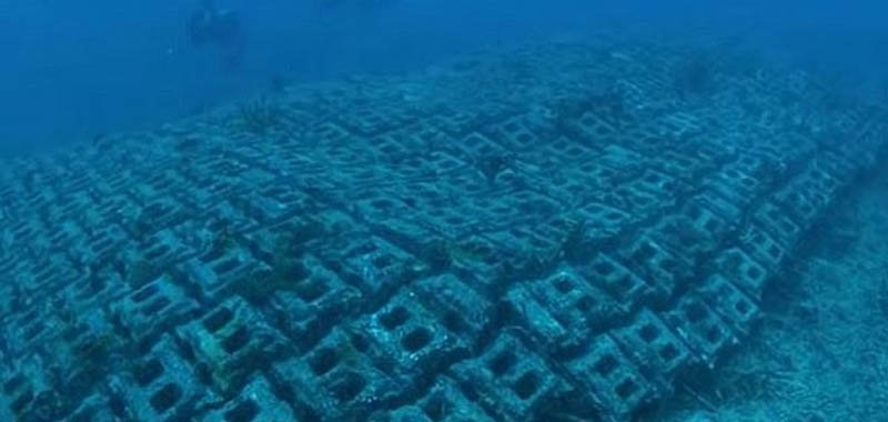 antica strada scoperta sul fondo de oceano