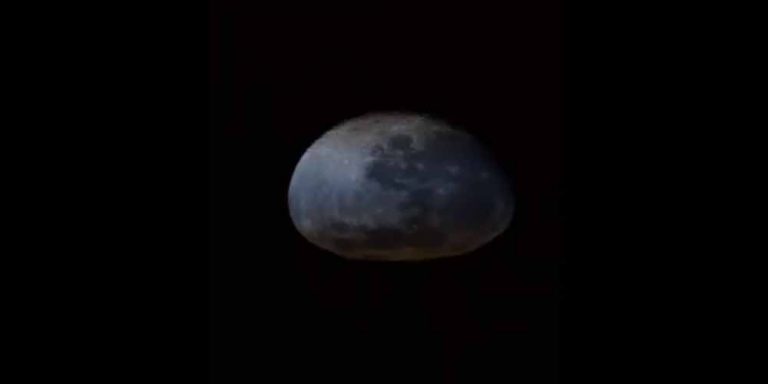 ISS video della Luna che sembra un cartone deformato