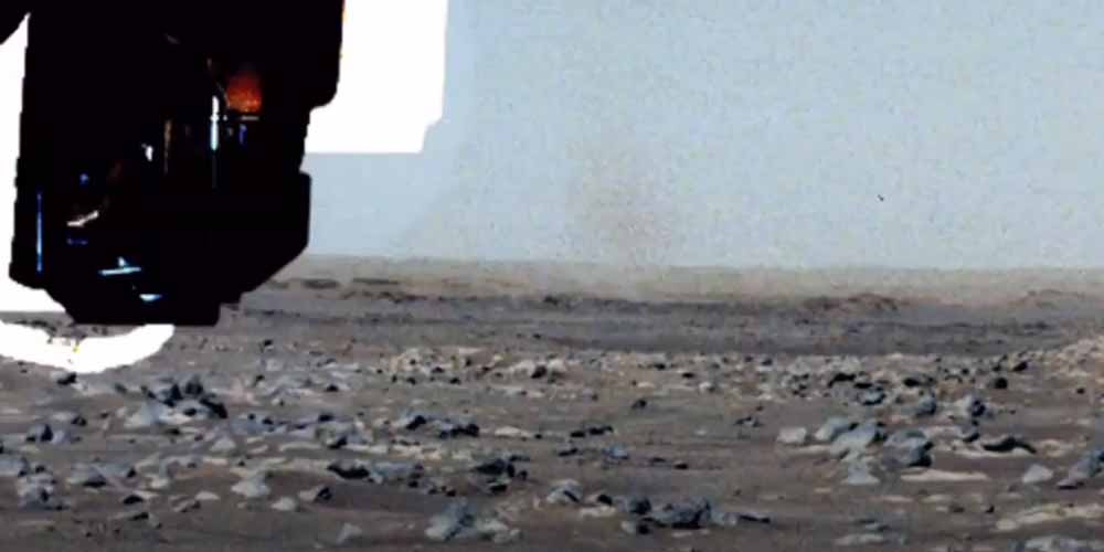 Diavolo della polvere insolito fenomeno su Marte