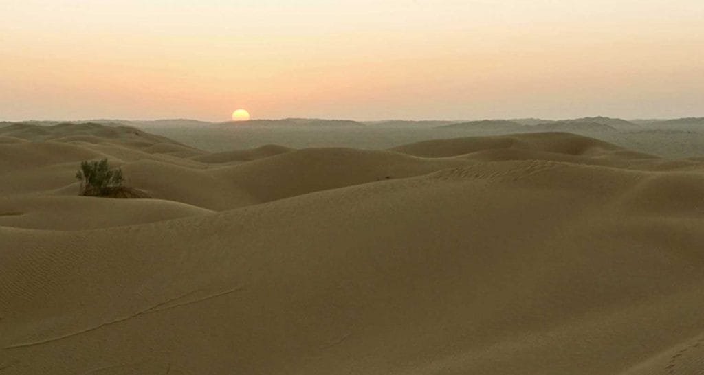 Incredibile lago che formato nel deserto