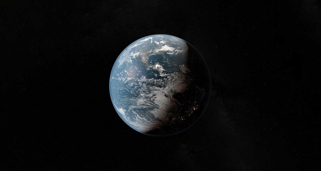 La Terra meno splendente dallo spazio
