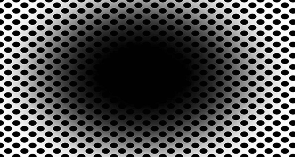 Illusione ottica del buco nero creata dagli scienziati