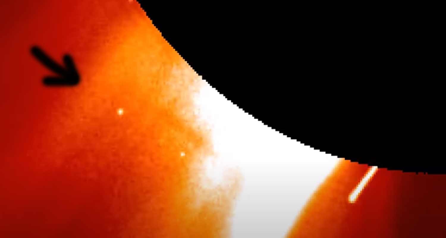 Lo strano oggetto che offusca il bagliore solare catturato in video