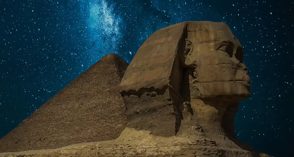 enorme buco interno alla piramide di giza