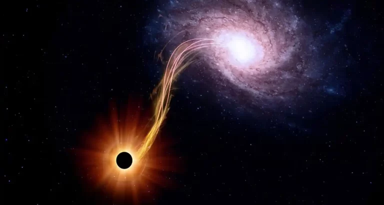 Scoperto un buco nero che sta scappando via
