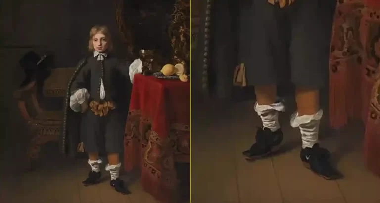 Scarpe Nike nel dipinto di 400 anni: Un mistero temporale svelato alla National Gallery di Londra!