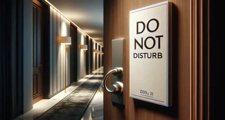Attenzione ad esporre il cartello Non Disturbare in una camera d’albergo