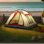 Affitta la tenda messa in giardino costo 120 euro a settimana