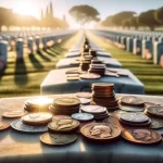 Che significa lasciare una moneta su una lapide