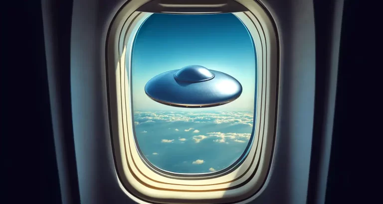 UFO catturato da un passeggero di un aereo di linea