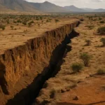 Africa si sta dividendo visibile la frattura che porterà alla nascita di un nuovo oceano