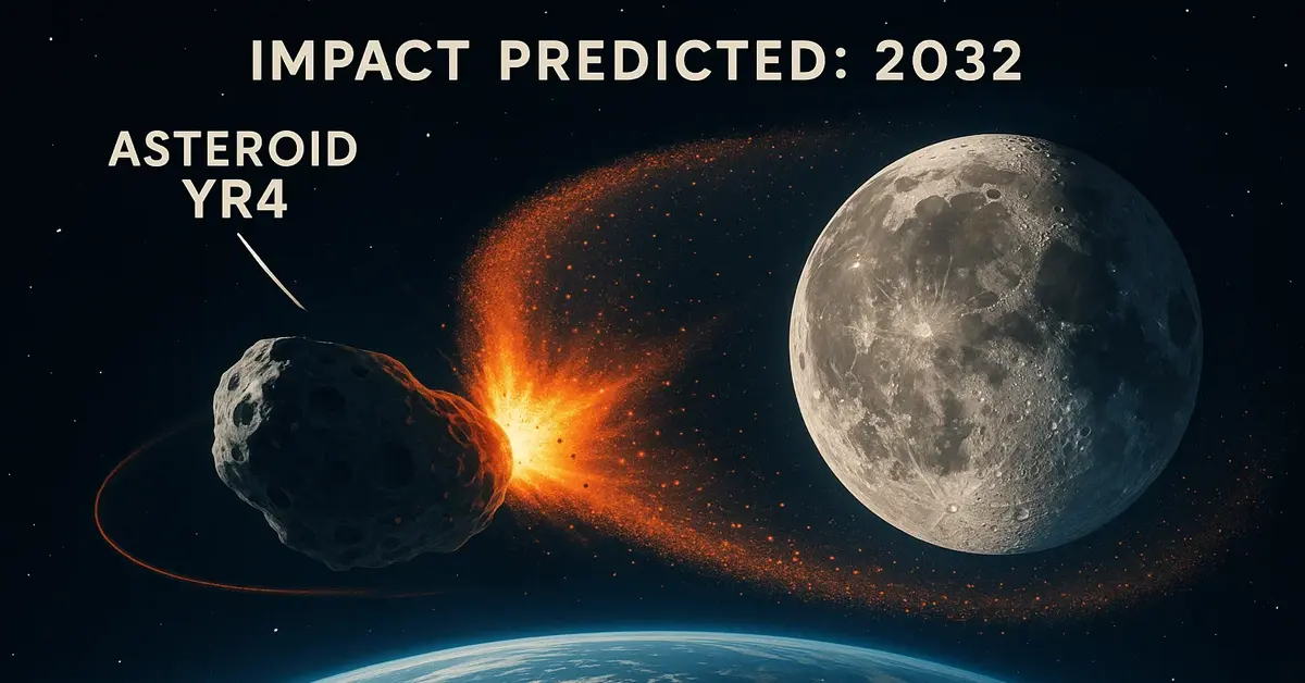 Asteroide YR4 in avvicinamento alla Luna
