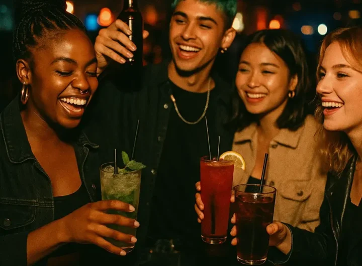 Giovani della Generazione Z che socializzano in un bar
