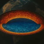 Illustrazione di un oceano nascosto nel mantello terrestre