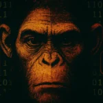 Illustrazione digitale che rappresenta una figura stilizzata di Bigfoot