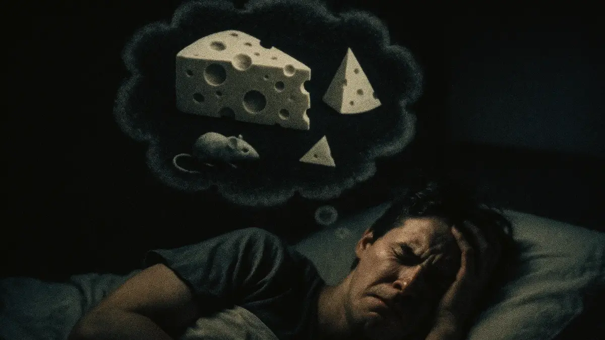 Persona che dorme agitata dopo aver mangiato formaggio