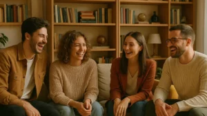 Persone che condividono curiosità durante una conversazione