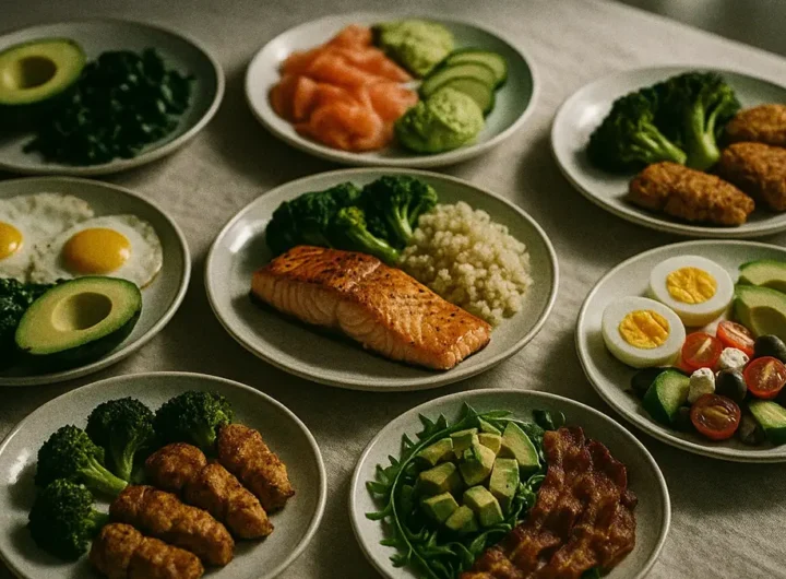 Piatti colorati e bilanciati di un menu settimanale keto 2025