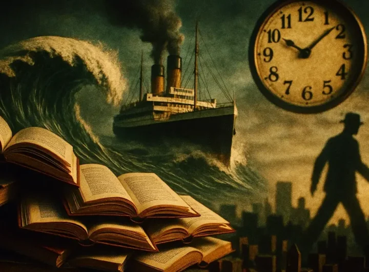 Una collezione surreale di oggetti e scene che richiamano le storie narrate