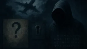 Una composizione enigmatica che include un aereo fantasma che svanisce nelle nuvole