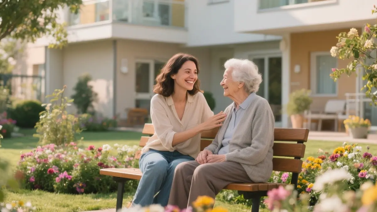 Una giovane donna sorridente