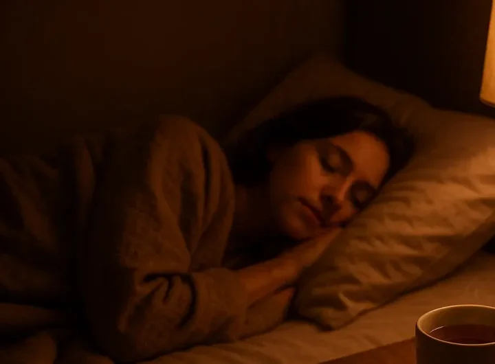 Una persona addormentata serenamente nel letto