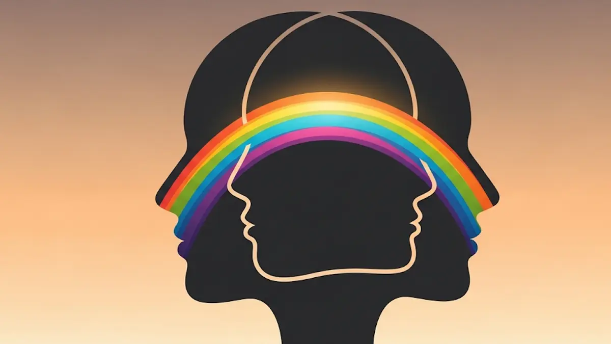 Due profili di persone stilizzati si fronteggiano