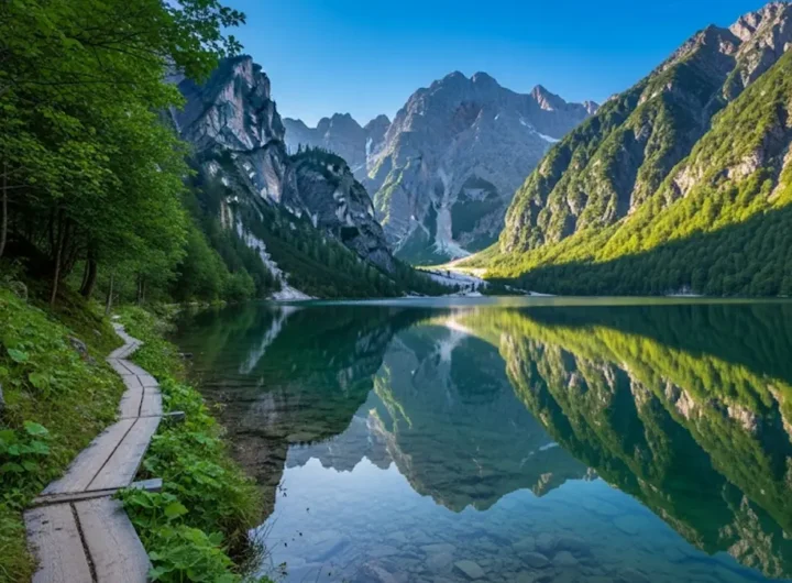 Paesaggio mozzafiato di una destinazione green in Italia