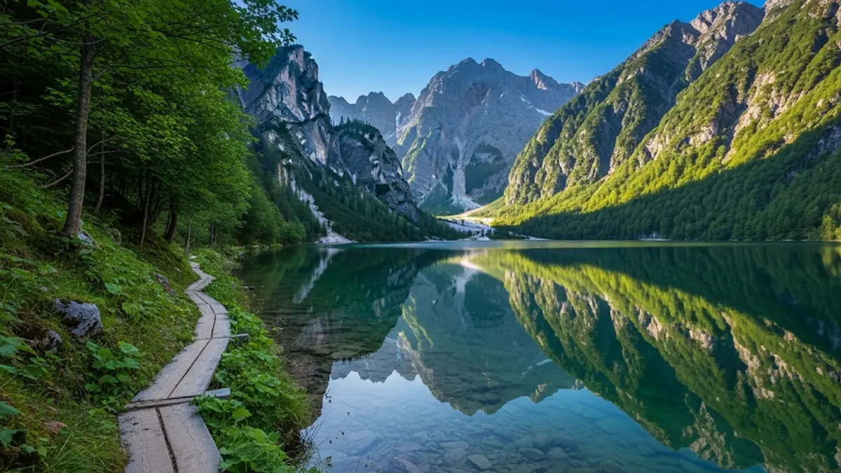 Paesaggio mozzafiato di una destinazione green in Italia