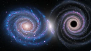 Rappresentazione artistica di due universi paralleli