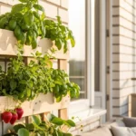 Un rigoglioso giardino verticale fai da te realizzato con un pallet di legno riciclato