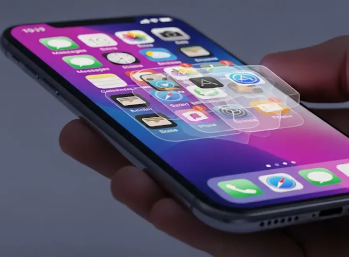 Una mano tiene un iPhone