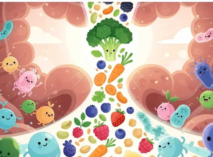 illustrazione colorata che mostra una varietà di frutta