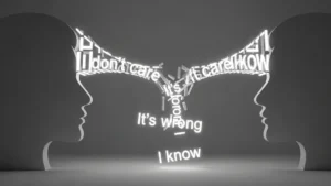 immagine concettuale che mostra due profili di persone