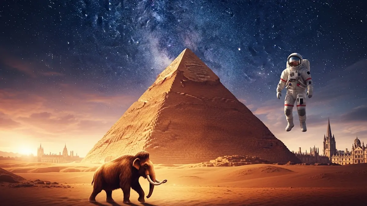 la Grande Piramide di Giza sotto un cielo stellato
