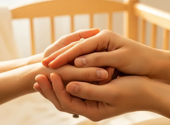 le mani di due amici che si stringono affettuosamente