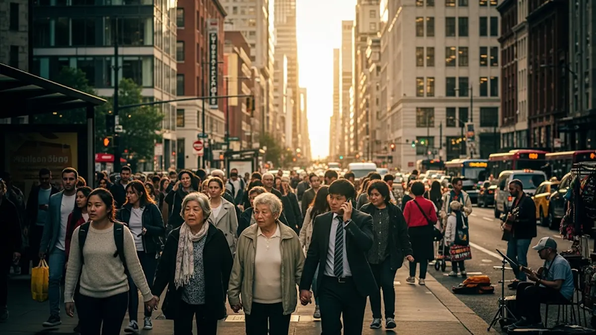 persone per strada