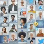 un collage di immagini di persone su internet