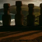 I sette moai di Ahu Akivi allineati