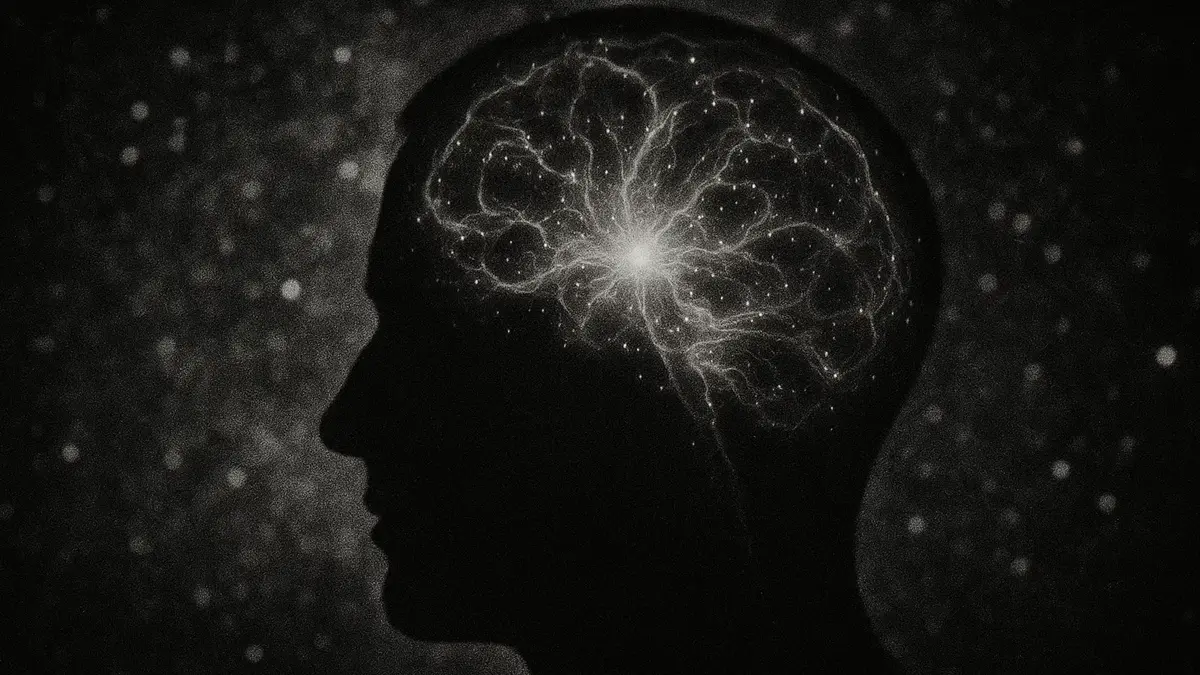 Illustrazione anatomica del cervello umano con le aree più antiche