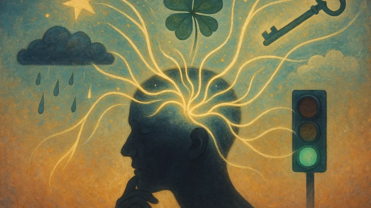 Illustrazione concettuale del pensiero magico